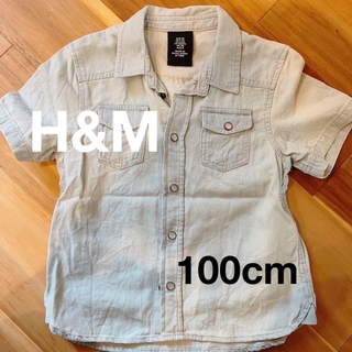 エイチアンドエム(H&M)のH&M デニムシャツ　半袖　キッズ　男の子　アイスブルー　ファッション(Tシャツ/カットソー)