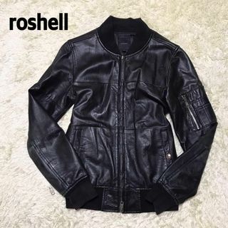 ロシェル(Roshell)の【本革】ロシェル　ダブルジップレザージャケット　ブラック　G64(レザージャケット)