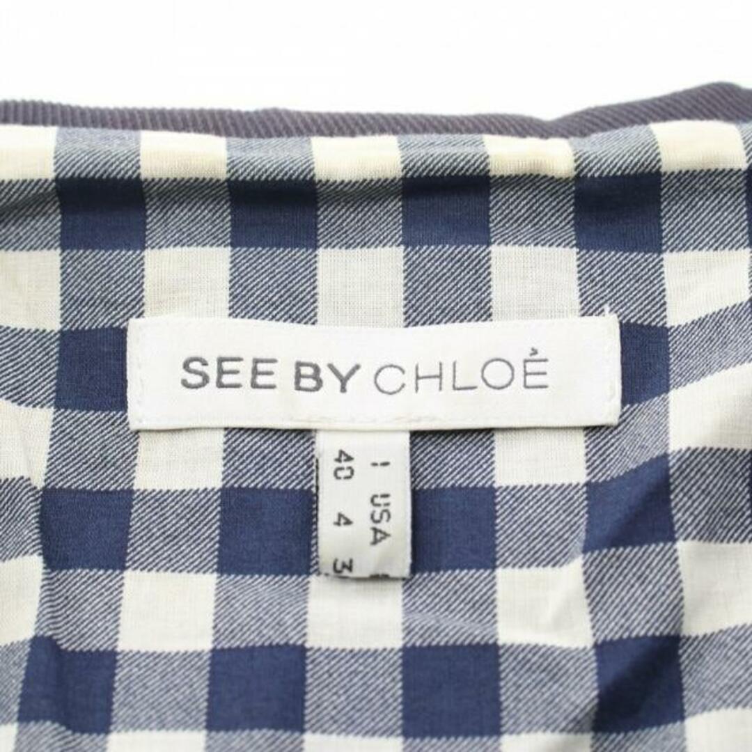 SEE BY CHLOE(シーバイクロエ)の 5B ジャケット 半袖 ネイビー レディースのジャケット/アウター(その他)の商品写真