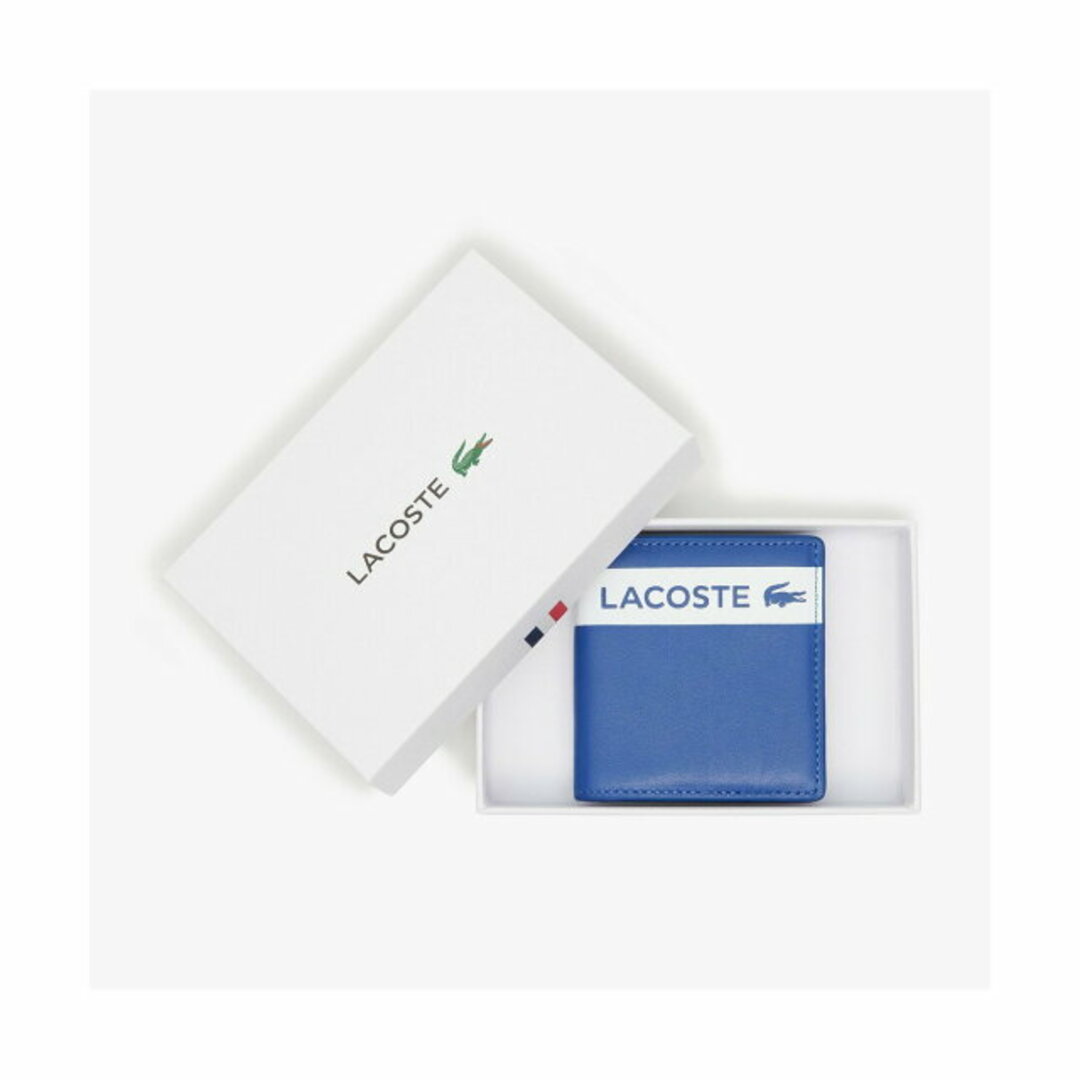 LACOSTE(ラコステ)の【ブルー】ステッカープリント3つ折りコインケース メンズのファッション小物(コインケース/小銭入れ)の商品写真