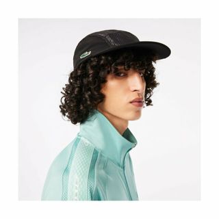 ラコステ(LACOSTE)の【ブラック】フロントベンチレーションテニスジェットキャップ(キャップ)