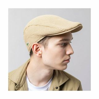 ラコステ(LACOSTE)の【ベージュ】コットンリブニットハンチング(ハンチング/ベレー帽)