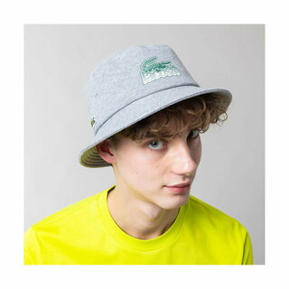 ラコステ(LACOSTE)の【グレー】グラフィックスウェットバケットハット(ハット)