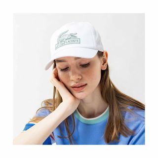 ラコステ(LACOSTE)の【ホワイト】シーズナルプリントジャパンフィットキャップ(キャップ)