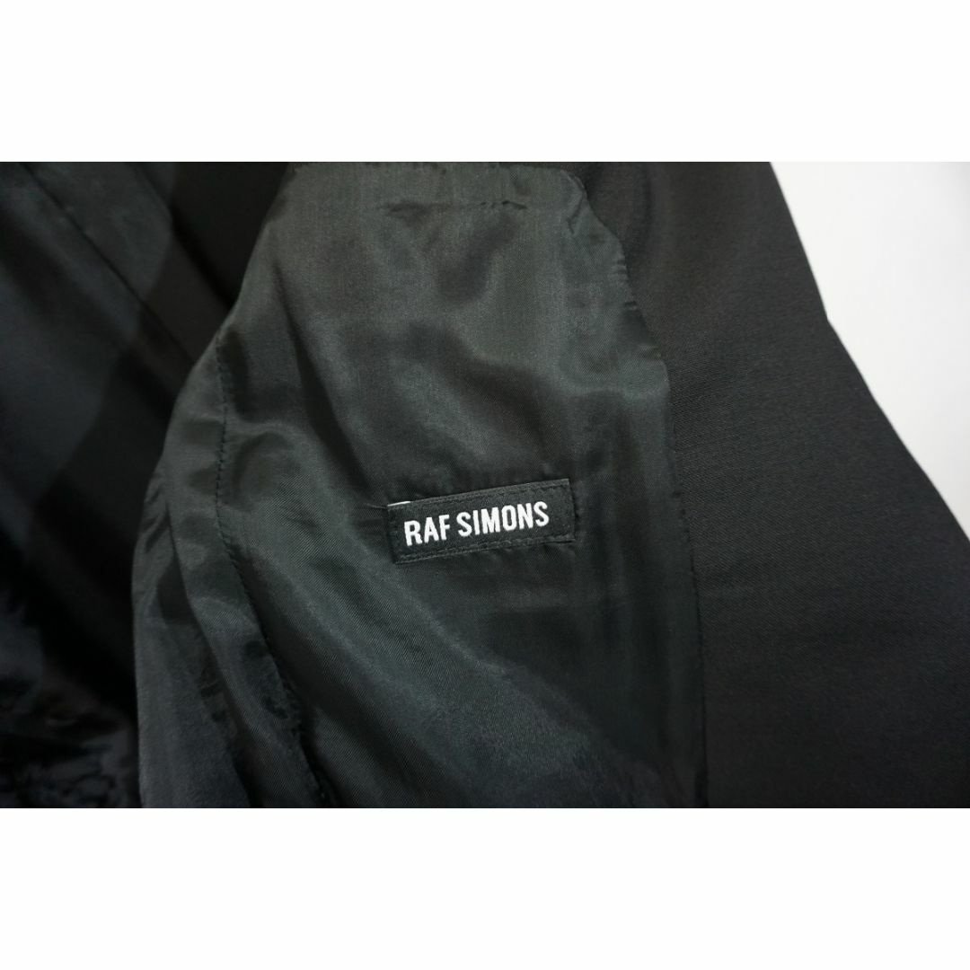 14SS RAF SIMONS メタルボタン テーラード ジャケット黒731N▲