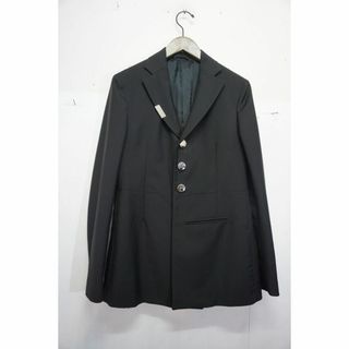 14SS RAF SIMONS メタルボタン テーラード ジャケット黒731N▲