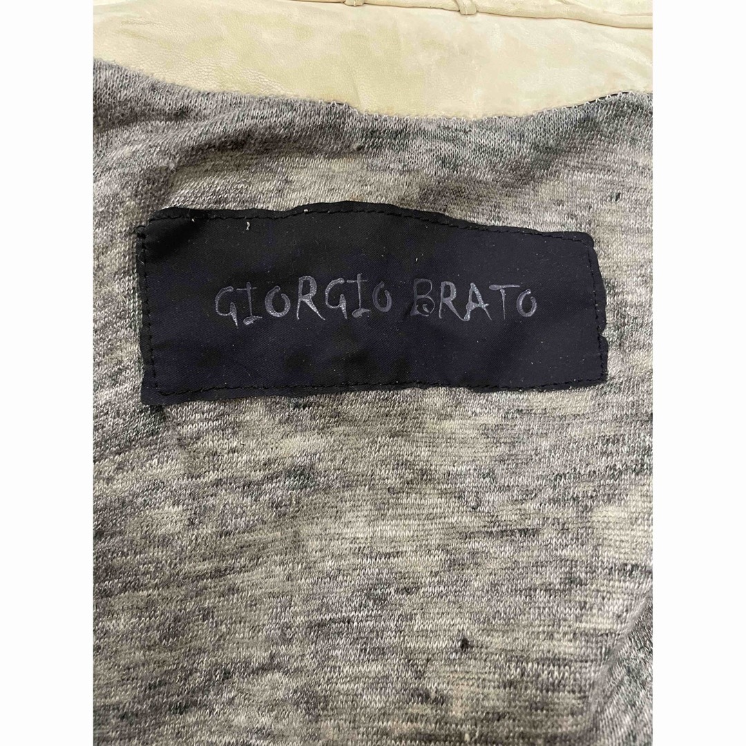 GIORGIO BRATO ジョルジオブラット羊革レザージャケット サイズ:44