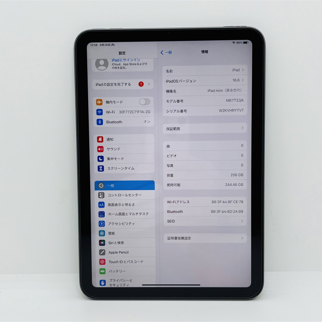 S 95% iPad mini 6 256 GB Wi-Fi Gray 本体 | tradexautomotive.com