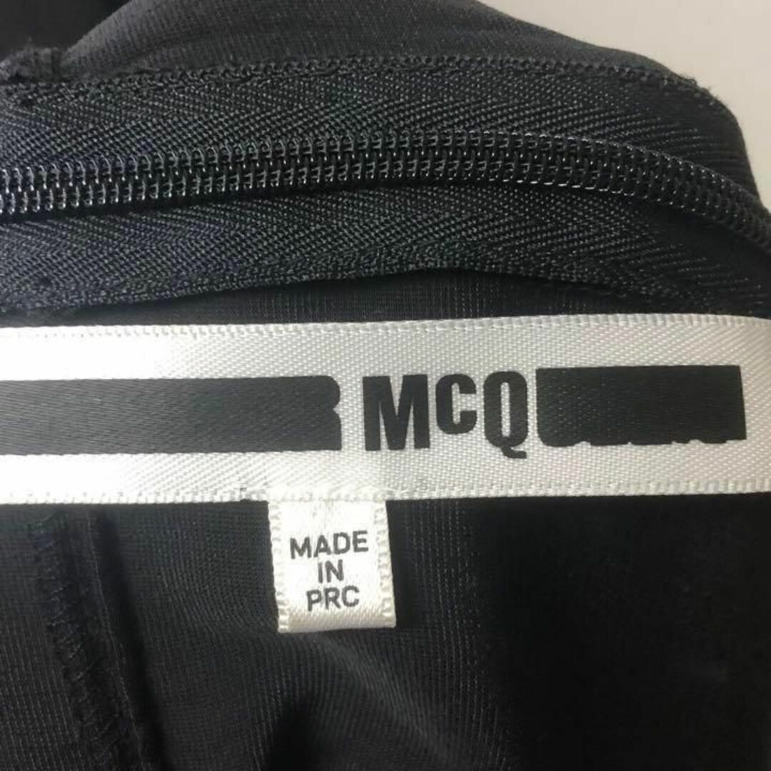 新品 McQ アレキサンダーマックイーン 襟元装飾ワンピース ブラック シルク混 5