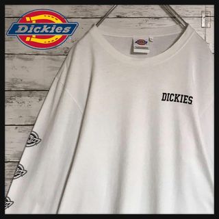 ディッキーズ(Dickies)の【美品】ディッキーズ　ロゴいっぱいロンＴ　タグロゴ　人気Ｌサイズ　A634(Tシャツ/カットソー(七分/長袖))