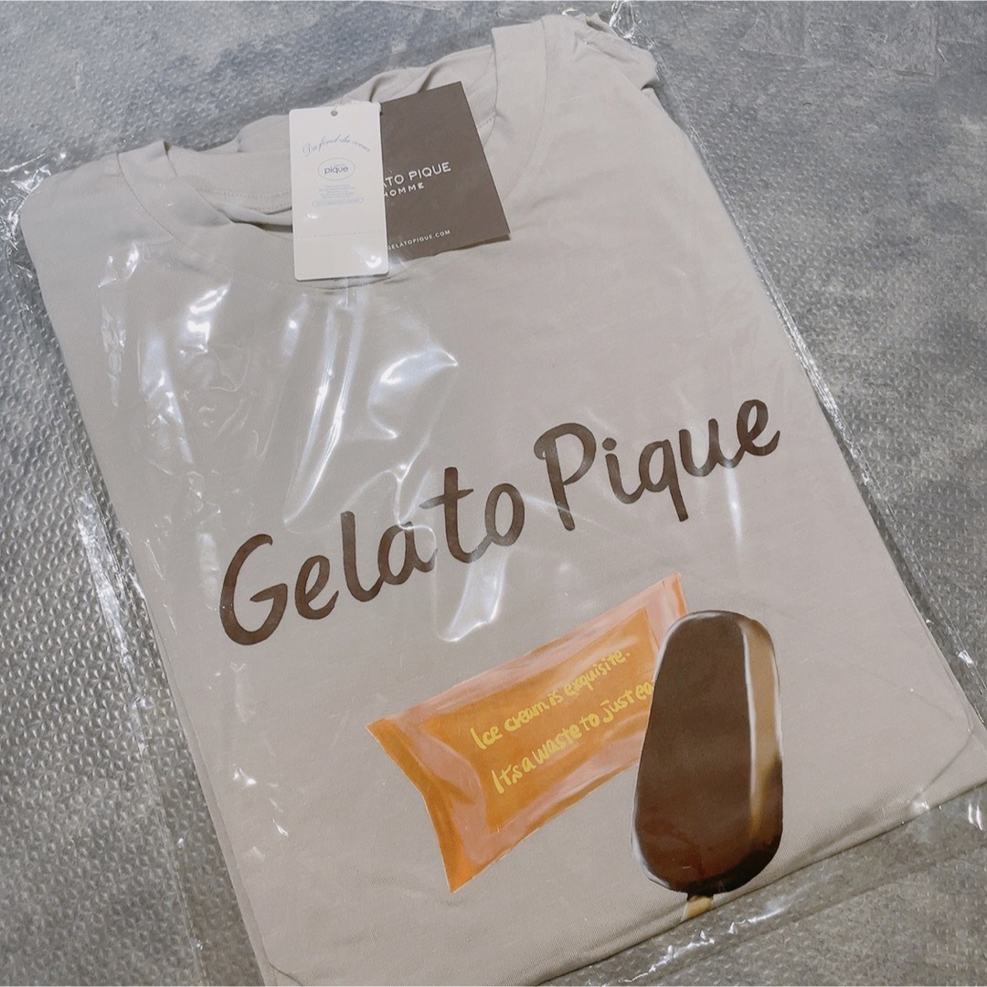 gelato pique(ジェラートピケ)の■ジェラートピケ メンズルームウェア リヨセルアイスクリームTシャツ Ｌサイズ■ メンズのトップス(Tシャツ/カットソー(半袖/袖なし))の商品写真