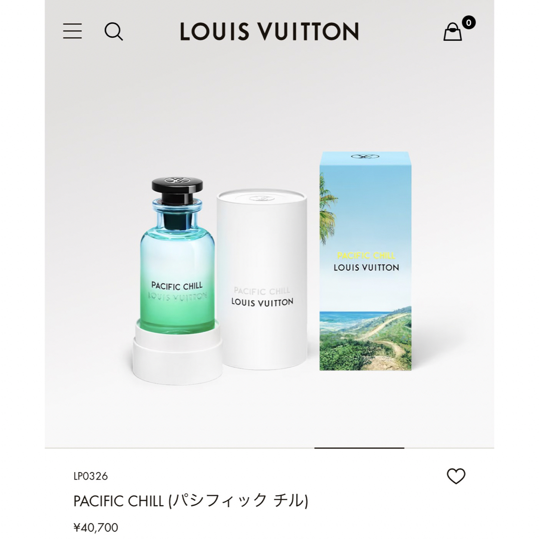 LOUIS VUITTON(ルイヴィトン)のルイヴィトン　香水　パシフィックチル コスメ/美容の香水(ユニセックス)の商品写真