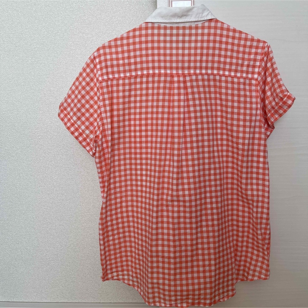 GU(ジーユー)のチェックシャツ　Lサイズ レディースのトップス(シャツ/ブラウス(半袖/袖なし))の商品写真