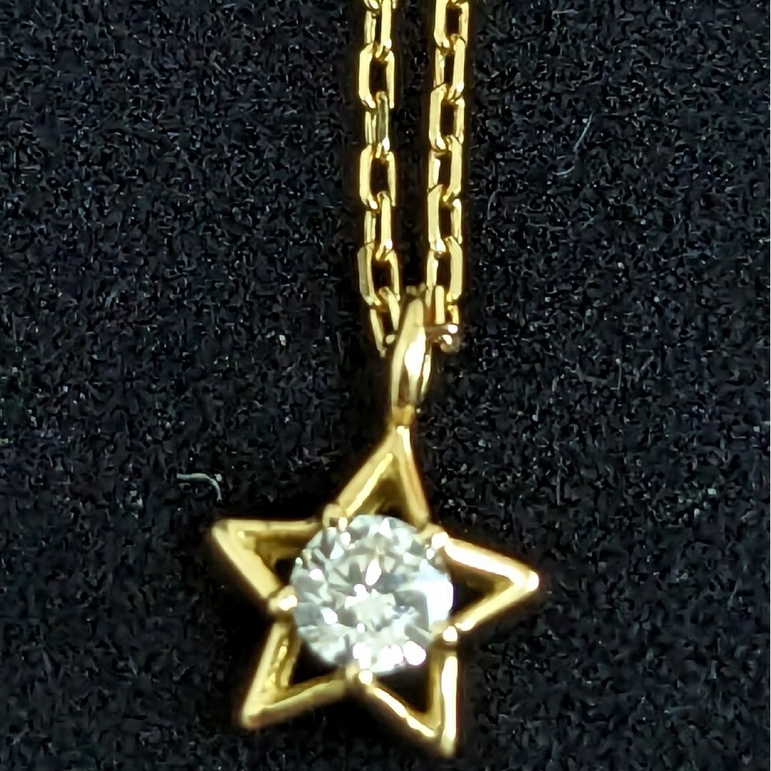 AHKAH ネックレス K18 0.07ct ダイヤ