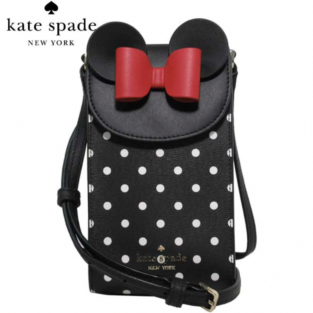 【KateSpade】ケイトスペード レザー スマートフォンショルダーバッグ