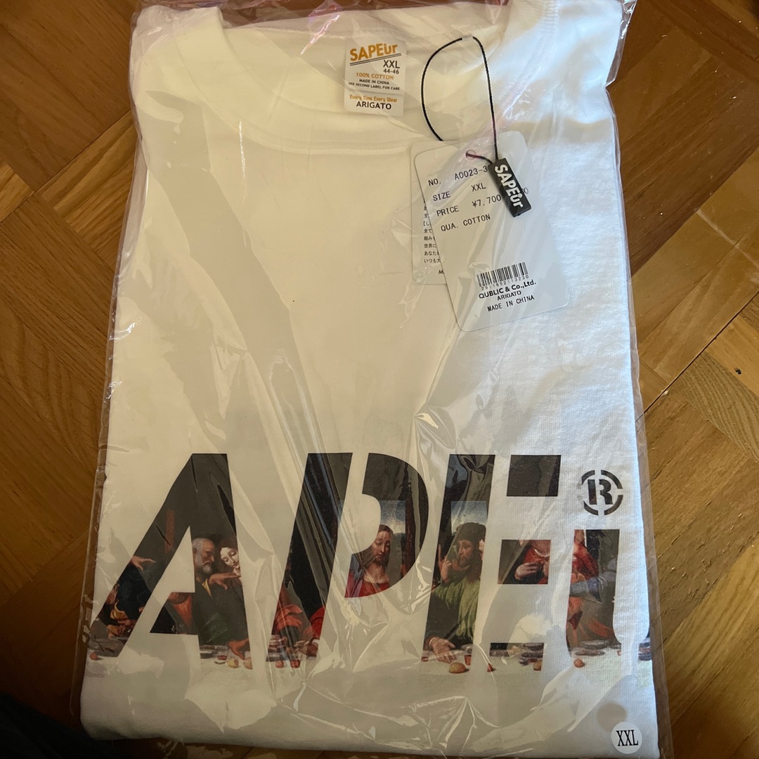 Tシャツ+カットソー(半袖+袖なし) sapeur LAST SUPPER S/S TEE white xxl