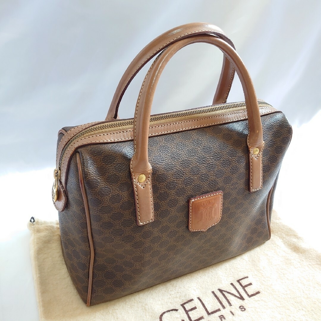 CELINE マカダム柄 ミニハンドバッグ