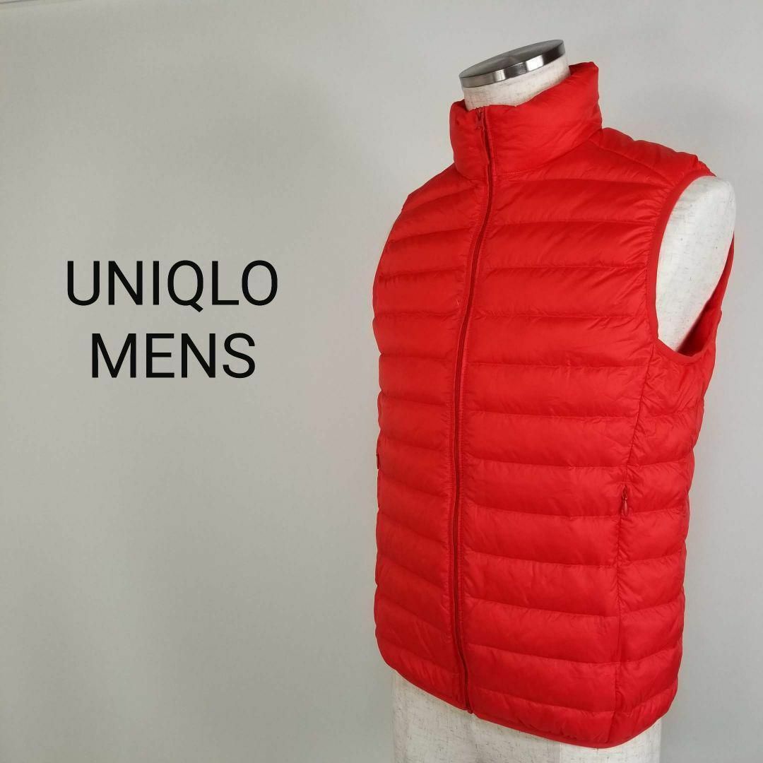 UNIQLO(ユニクロ)のUNIQLOメンズSウルトラライトダウンベスト鮮やかな赤系 メンズのジャケット/アウター(ダウンベスト)の商品写真