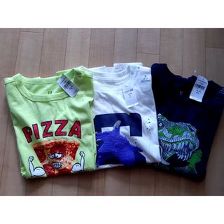 ギャップキッズ(GAP Kids)の【新品　タグ付き】GAP　Tシャツ　ロンT　３枚セット　120㎝(Tシャツ/カットソー)