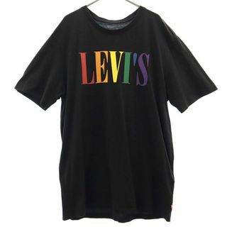 リーバイス(Levi's)のリーバイス プリント 半袖 Tシャツ L ブラック LEVI'S メンズ 【中古】  【230828】(Tシャツ/カットソー(半袖/袖なし))