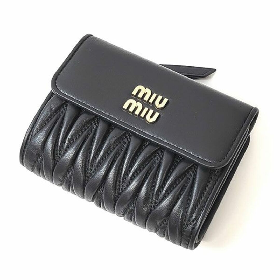 ミュウミュウ 財布 レディース マテラッセレザー 5ML002 ブラック - 財布