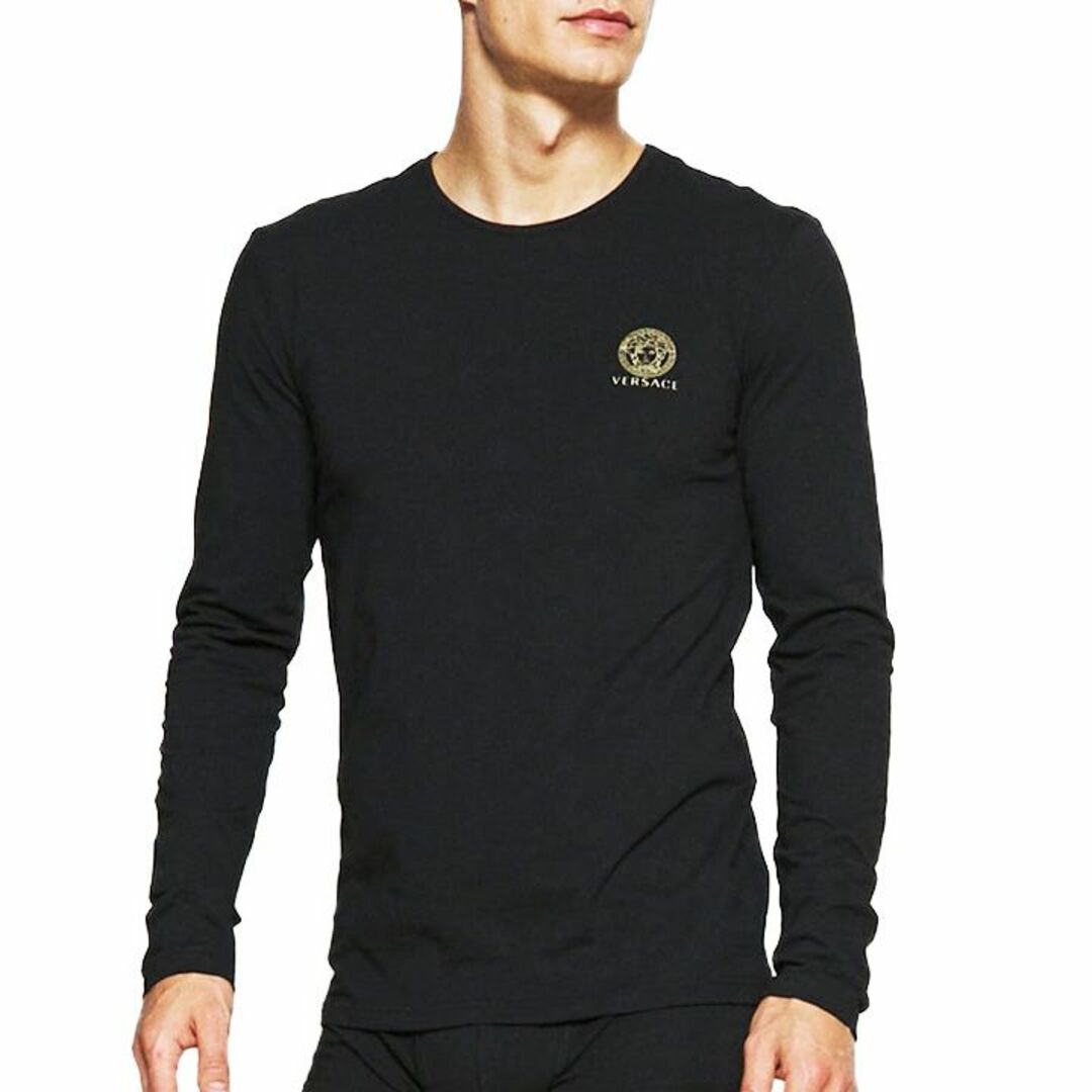 5 VERSACE ブラック メデューサ 長袖Tシャツ size 8 | フリマアプリ ラクマ