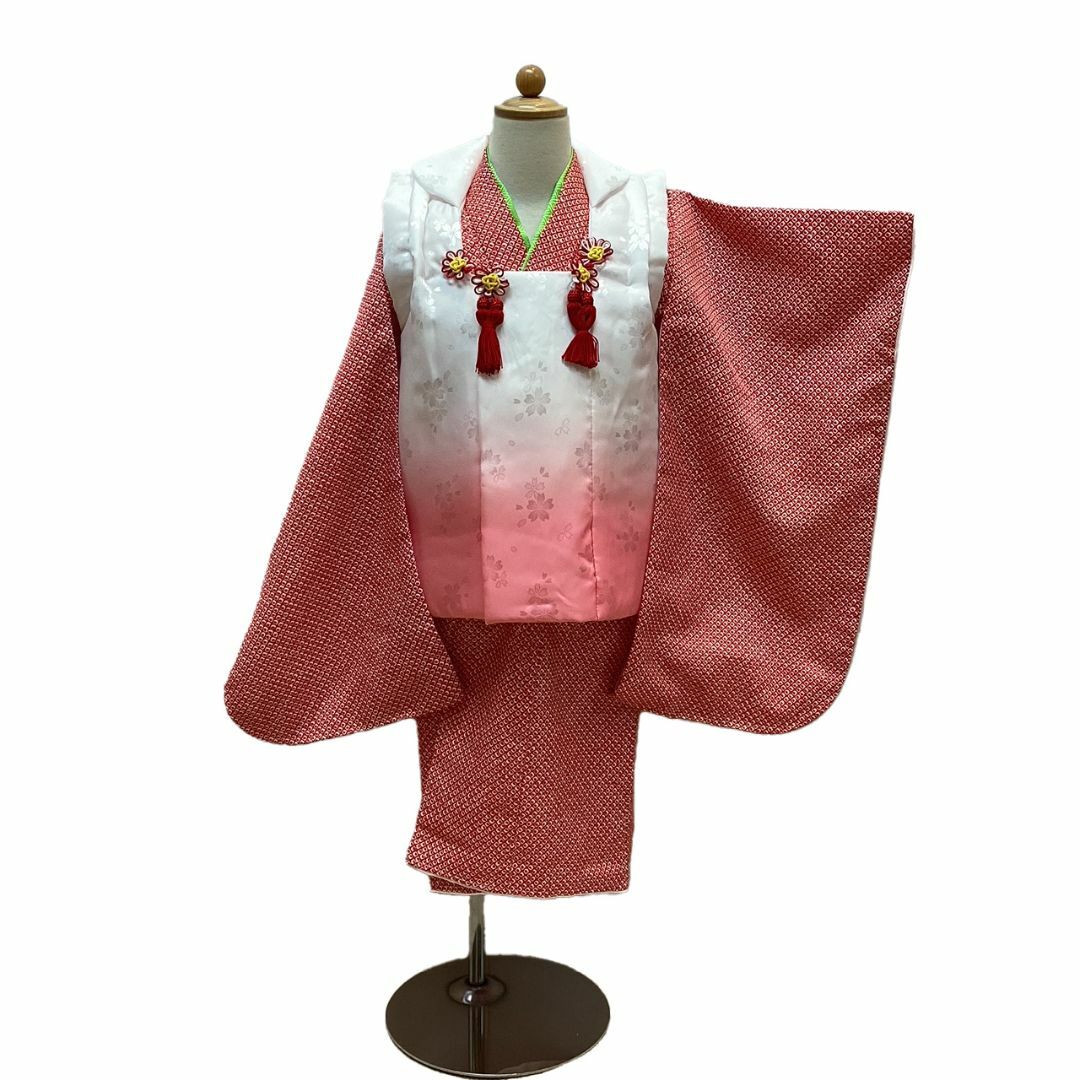 新品 七五三 三歳お祝い着 被布コート ポリエステル 日本製 和装 着物和服/着物