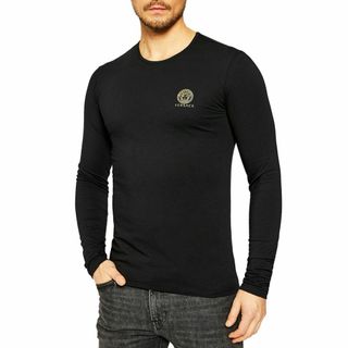 ヴェルサーチ(VERSACE)の送料無料 5 VERSACE ヴェルサーチ AUU01007 A232741 ブラック メデューサ 長袖Tシャツ size 5 (Tシャツ/カットソー(七分/長袖))