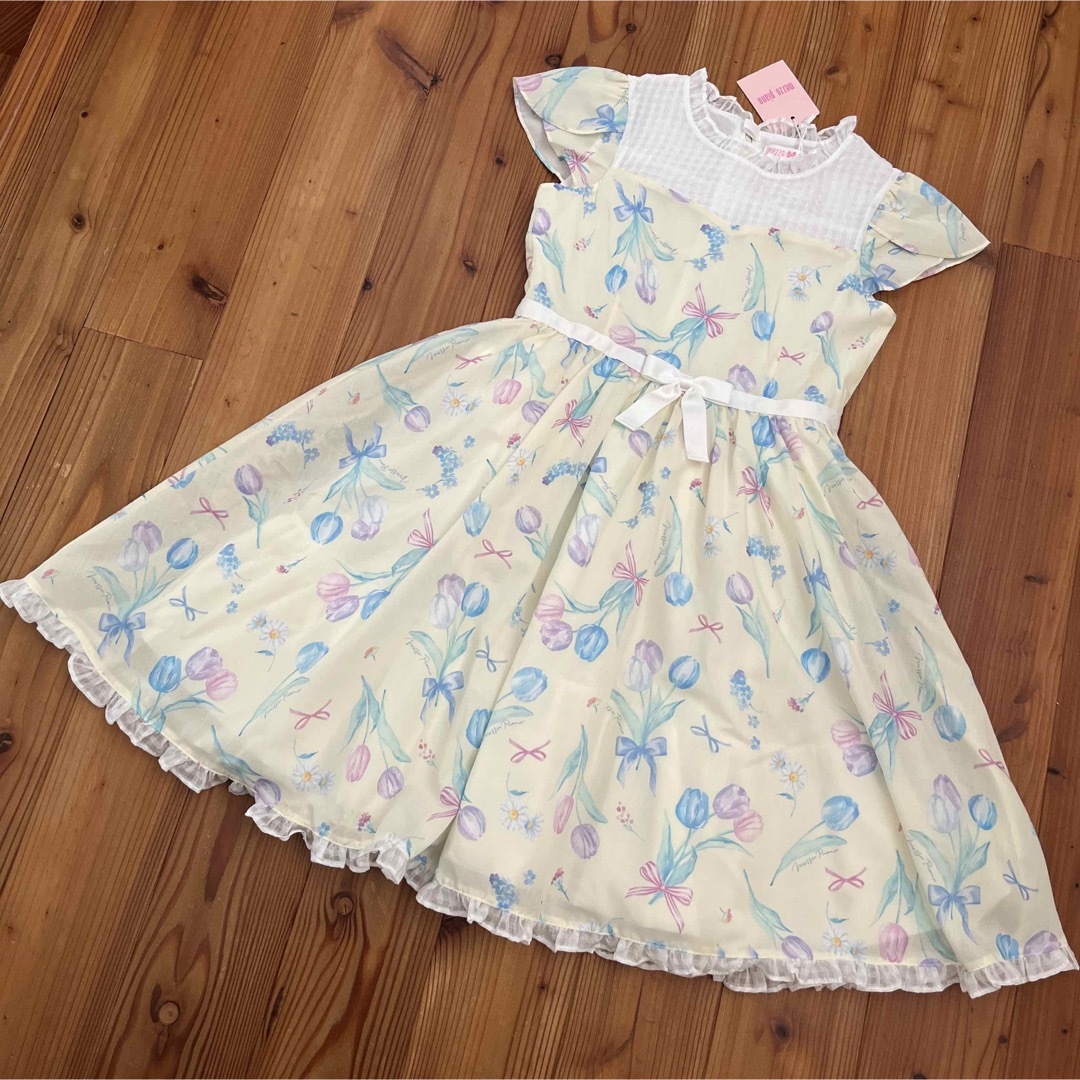 メゾピアノ♡チューリップ柄ワンピ130cm- メゾピアノ♡チューリップ柄ワンピ130cm-