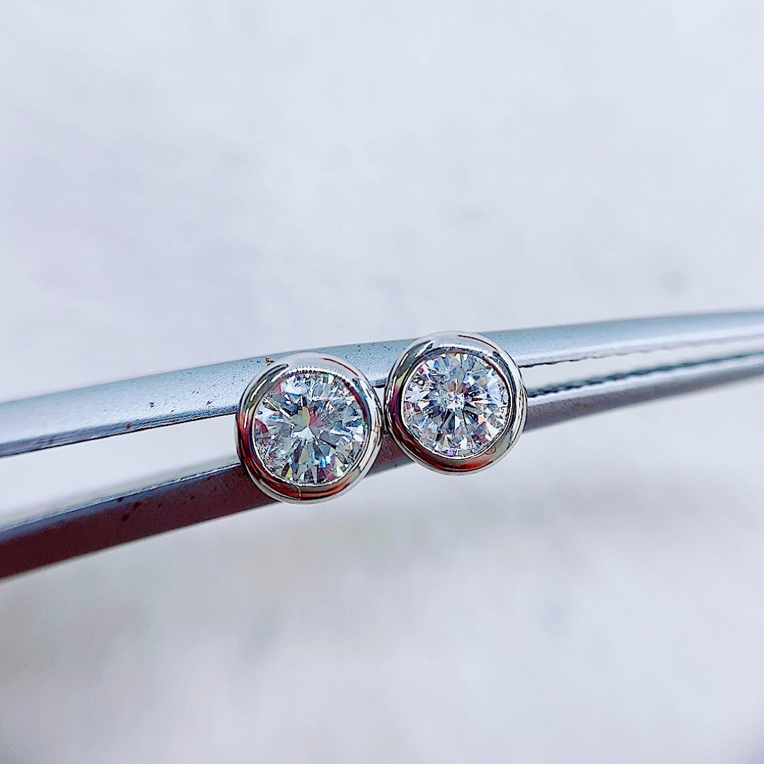 ☆0.42ct☆✨一粒ダイヤE,F,I-1VeryGoodプラチナスタッドピアス 人気