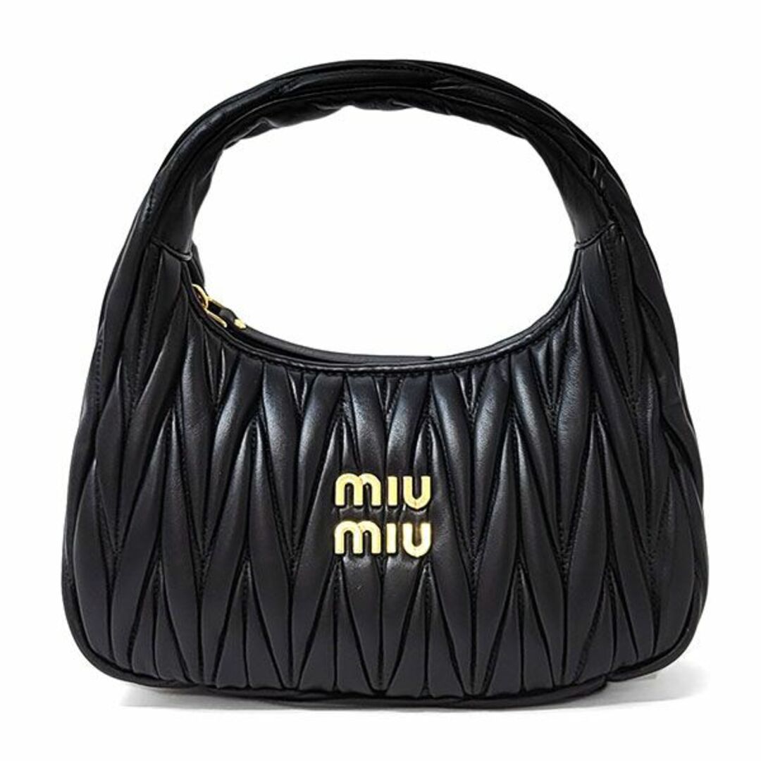 レザーサイズミュウミュウ バッグ MIUMIU マテラッセ 5BC125 ブラック