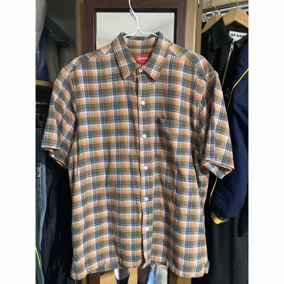 定価以下:Supreme Plaid S/S Shirt 22SS Orange