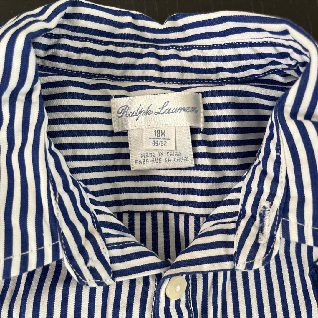 Ralph Lauren(ラルフローレン)のRalph Lauren シャツワンピース　85サイズ キッズ/ベビー/マタニティのキッズ服女の子用(90cm~)(ワンピース)の商品写真