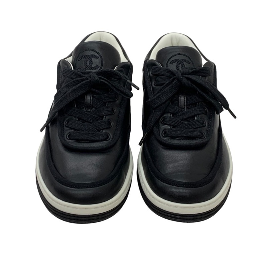 CHANEL(シャネル)のシャネル CHANEL スニーカー 靴 シューズ レザー ブラック ココマーク ロゴ レディースの靴/シューズ(スニーカー)の商品写真