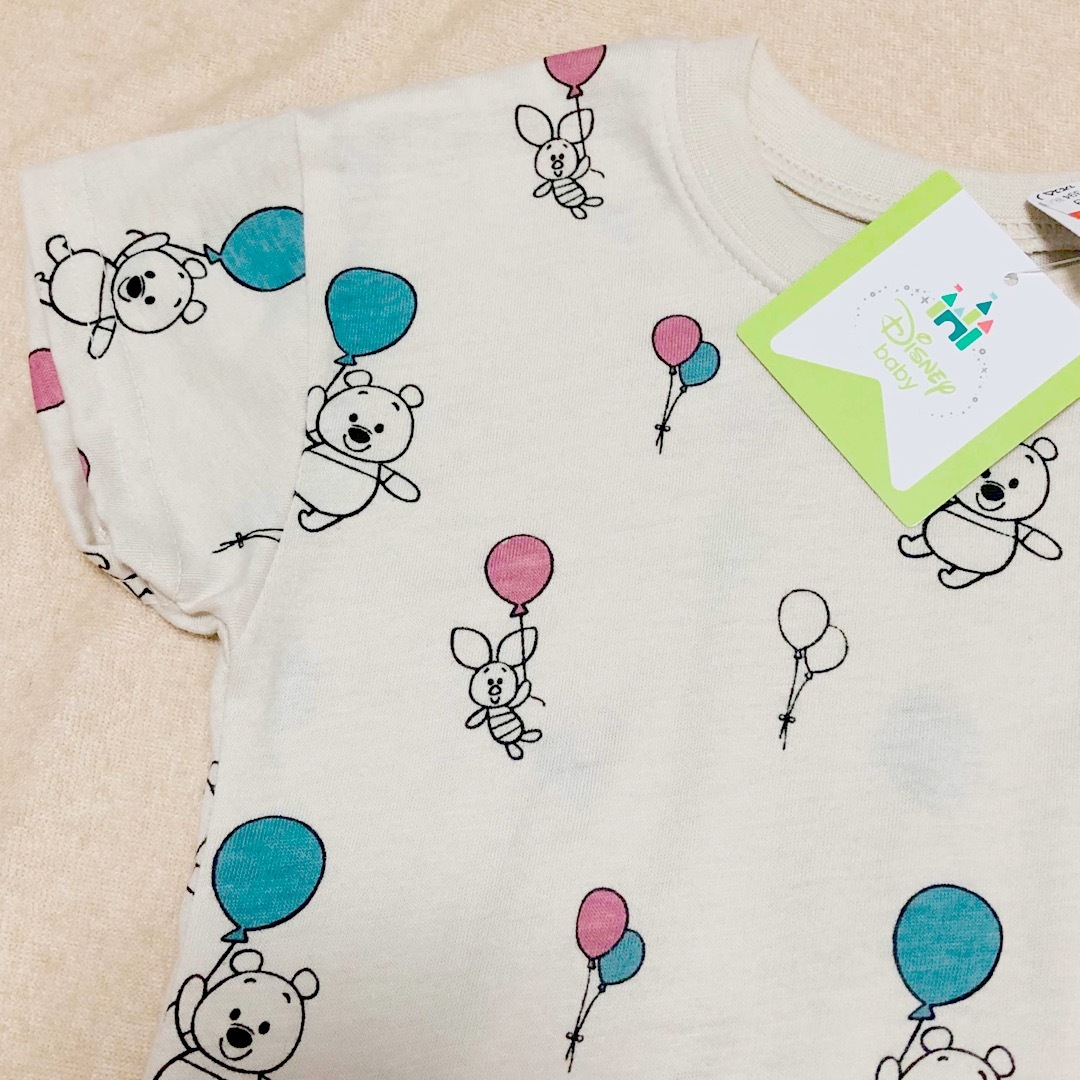 【新品、タグ付】Disney baby プーさんとピグレット　Tシャツ キッズ/ベビー/マタニティのキッズ服男の子用(90cm~)(Tシャツ/カットソー)の商品写真