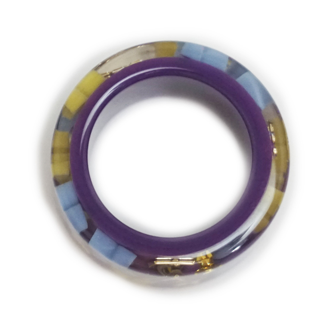 ルイ ヴィトン バーグ ファランドール モノグラム フラワー リング 指輪 M #13号 ヴァイオレット 紫 パープル M66098 箱付 LOUIS VUITTON（美品）