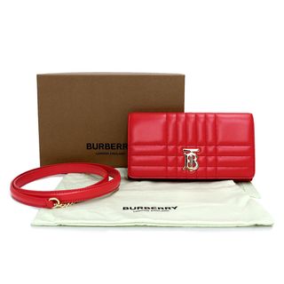 BURBERRY - バーバリー TB キルティングレザー ローラウォレット 2way