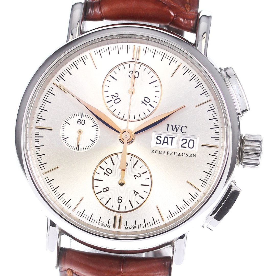 IWC IWC SCHAFFHAUSEN IW378302 ポートフィノ クロノグラフ デイデイト 自動巻き メンズ 保証書付き_761997