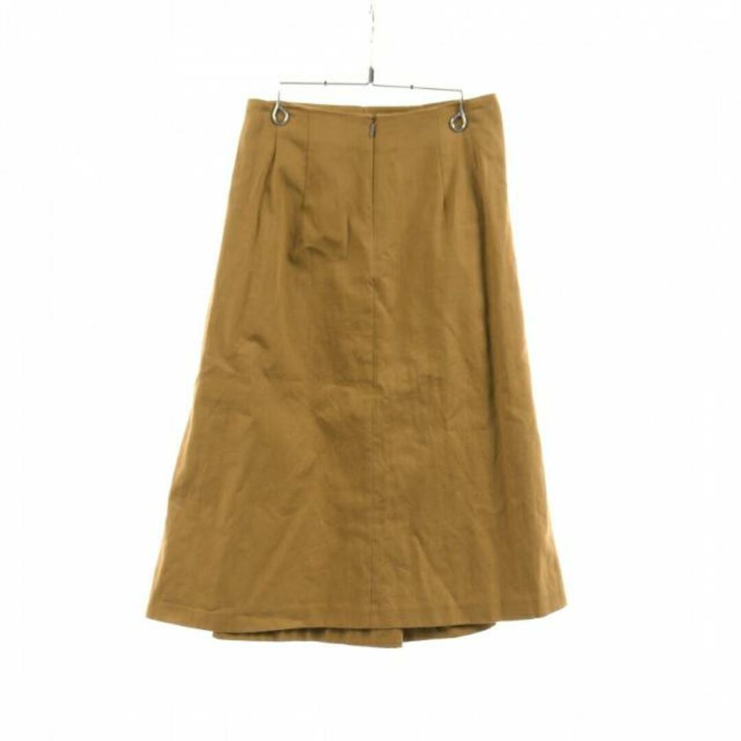 'S Max Mara(エスマックスマーラ)の フレア スカート リネン イエローブラウン レディースのスカート(ひざ丈スカート)の商品写真