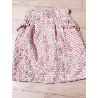 ミーア(MIIA)のMIIA♡ツイードチェックフリルスカート(ひざ丈スカート)
