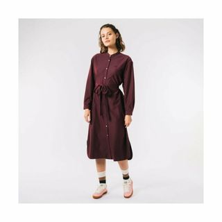 ラコステ(LACOSTE)の【エンジ】インディゴライクニットシャツドレス(その他)