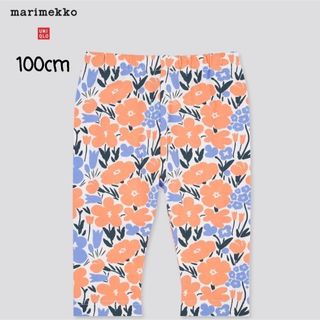 ユニクロ(UNIQLO)の海外限定★新品★ユニクロ×マリメッコ　★Kids★7分丈レギンス★100cm★(パンツ/スパッツ)