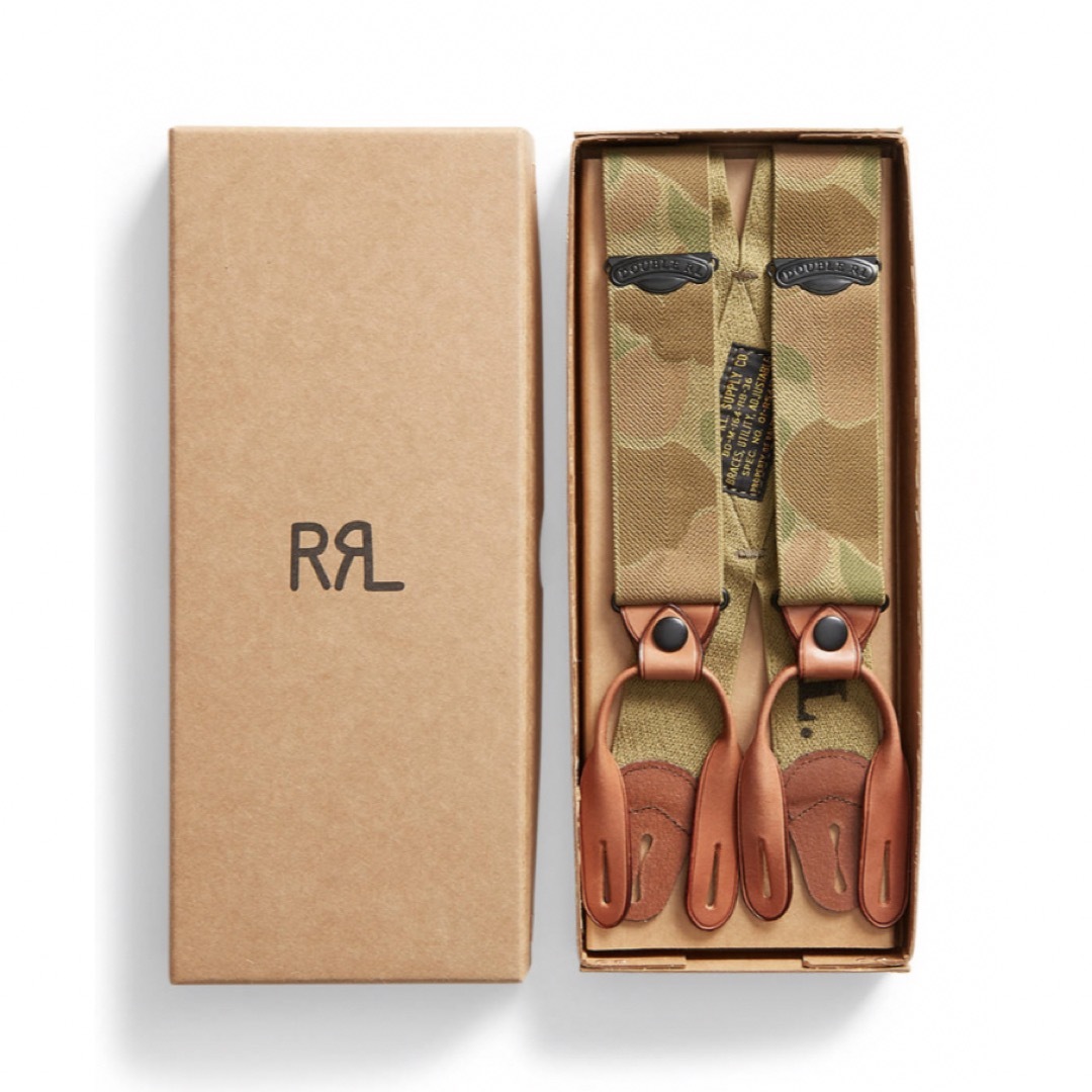 RRL(ダブルアールエル)の新品*RRL*カモ ストレッチ ブレーシズ*　ダブルアールエル メンズのファッション小物(サスペンダー)の商品写真