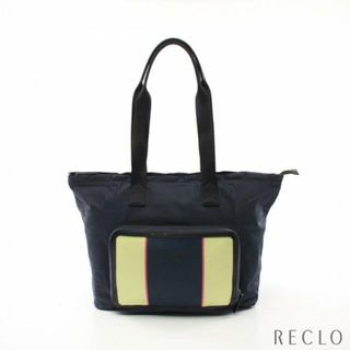 ケイトスペードニューヨーク(kate spade new york)のJOURNEY PACKABLE LARGE TOTE ジャーニー パッカブル エコバッグ ショルダーバッグ トートバッグ ナイロン ネイビー イエロー(トートバッグ)