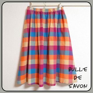 ビュルデサボン(bulle de savon)のbulle de savon★チェック柄フレアスカート(ひざ丈スカート)