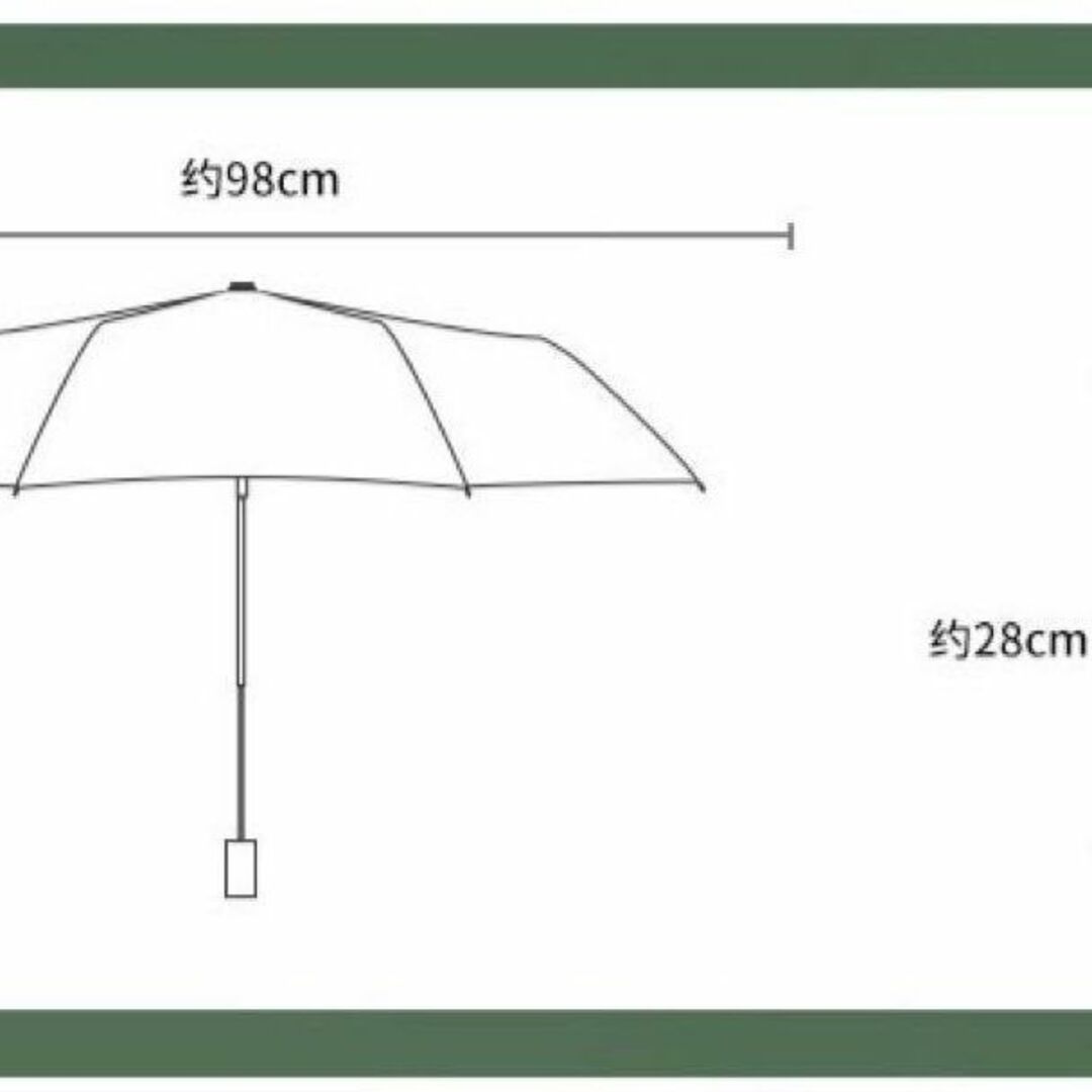 青　折りたたみ傘　コンパクト　晴雨兼用　スタイリッシュ　紫外線　匿名配送 レディースのファッション小物(傘)の商品写真