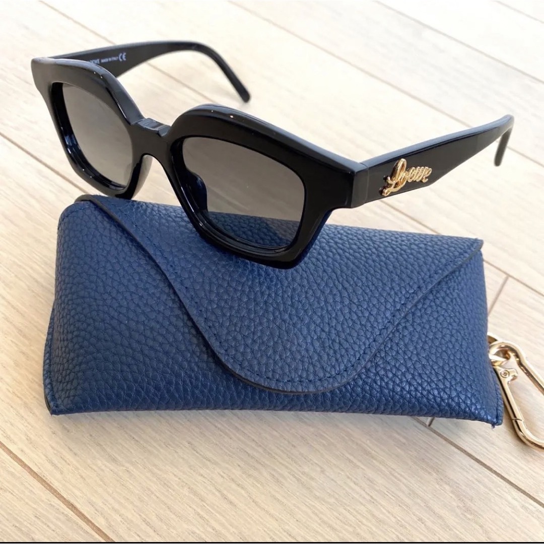 送料無料・即発 LOEWE ブラックスクエアサングラス サングラス/メガネ