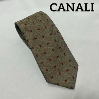 CANALI カナーリ　ネクタイ　ペイズリー　ブランド　ビジネス　冠婚葬祭(ネクタイ)