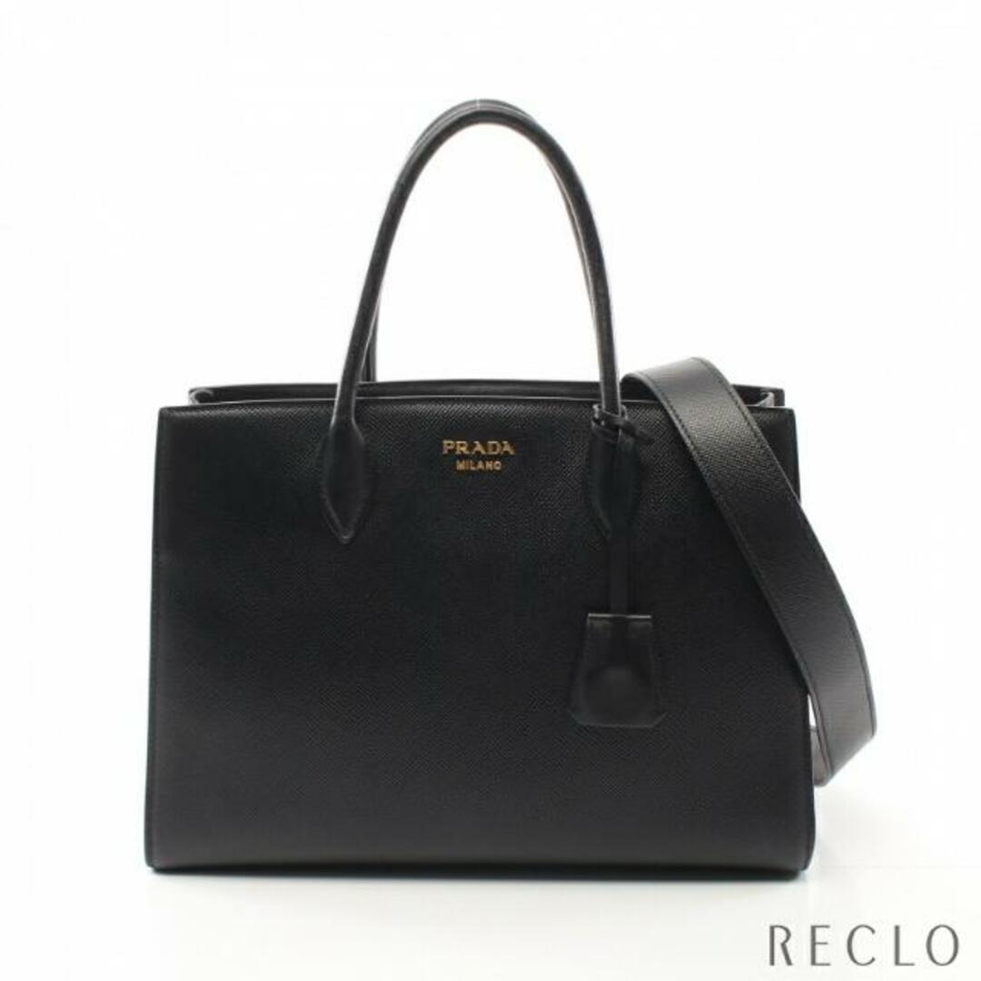 SAFFIANO CUIR C ビブリオテーク ハンドバッグ サフィアーノレザー レザー ブラック レッド 2WAY