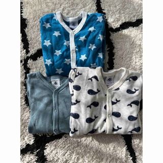 プチバトー(PETIT BATEAU)の足まで隠れるロンパース🐳⭐️🚢⚓️(ロンパース)